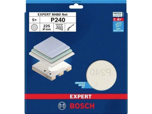 Bosch-tarvikkeet 2608901639 Hiomatyyny kuivahiomakoneisiin Hiekkakoko 240 (Ø) 225 mm 5 kpl