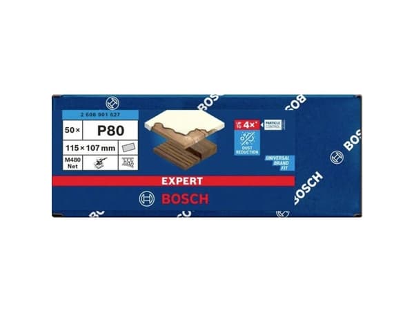 Bosch Tillbehör 2608901627 Shaker-slipband Kornstorlek 80 (L x B) 115 mm x 107 mm 50 st