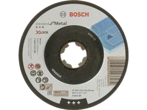 Bosch Accessories Standard for Metal 2608619783 Skæreskive forkrøppet 125 mm 22.23 mm 1 stk