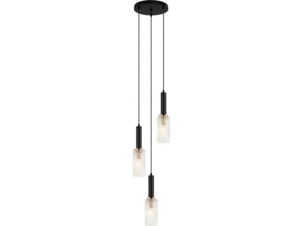 Italux Perola moderne hengende lampe svart (PND-43309-3 BK+BR)