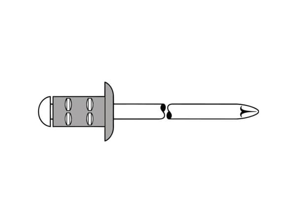 Gesipa 4007081720083 Åben blindnitte (Ø x L) 4 mm x 10 mm 4 mm Rustfrit stål V2A Aluminium Aluminium PolyGrip® 500 stk