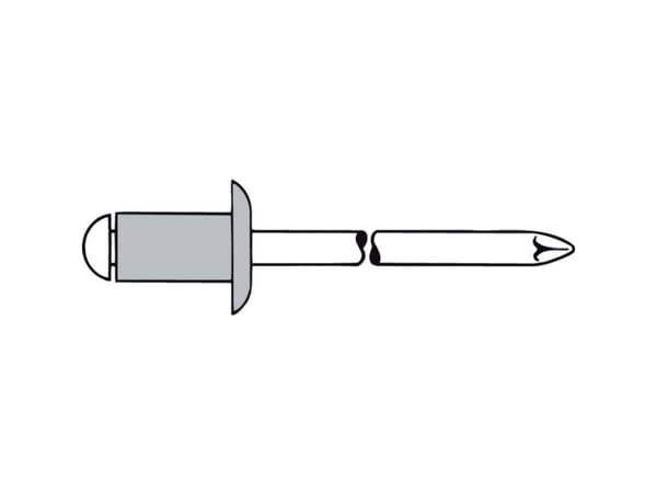 Gesipa 1433504 Blindnitter (Ø x L) 5 mm x 16 mm Stål Aluminium Blindniet Al/St 5x16mm Standard KS 10,0-12,0mm 500 stk