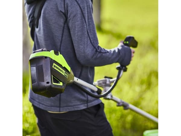 Greenworks GD60BCB, Siimatrimmeri, 40 cm, Nailonsiima, U-tyyppinen kahva, 2 mm, Musta, Vihreä, Hopea