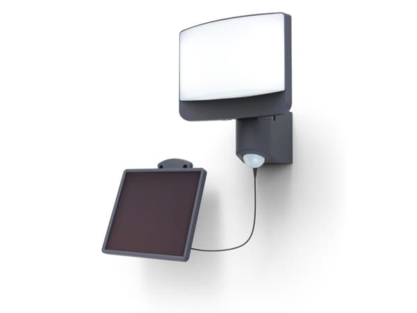 Lutec SUNSHINE 6925604345 Solcelle-udendørs vægbelysning med bevægelsessensor 11.00 W Naturlig hvid Antracit