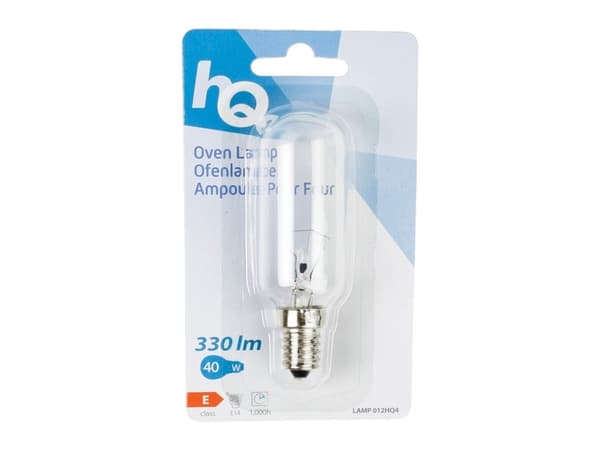 HQ O12HQ4, 40 W, E14, 1000 timer, Hvit, T29, Klar