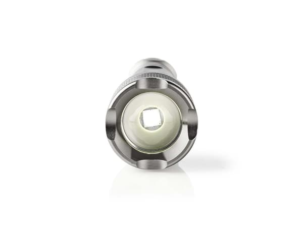 Nedis LTRH10WGY, Käsikokoinen taskulamppu, Harmaa, Alumiini, Painikkeet, IPX4, LED