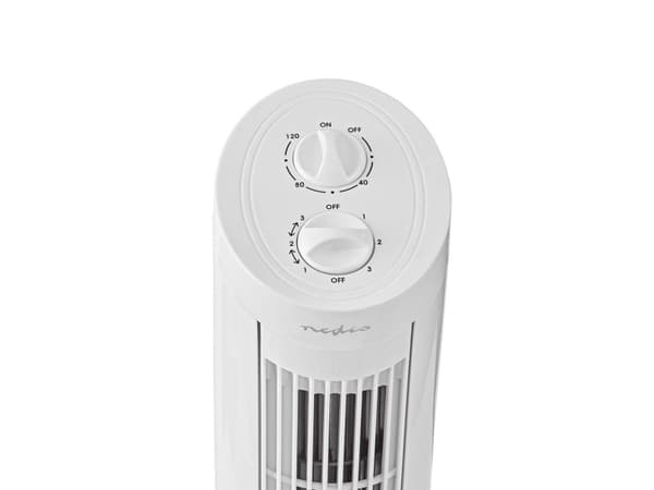 Nedis FNTR11CWT40, Husholdningstårnvifte, Hvit, Gulv, Plast, 1,5 timer, 1,8 m