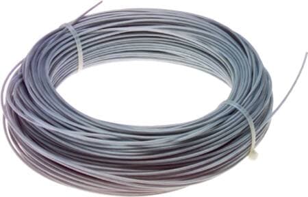 Wire 2,3mm 100m, stålkonstruktion 1x19, overtrukket med nylon. Brudstyrke 2,09Kn, 213kg - (100 meter)