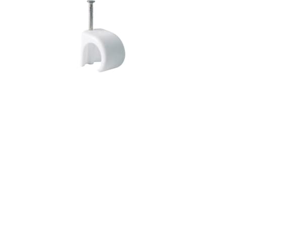 Clips rund 7-9mm hvidsøm 30mm - (100 stk.)