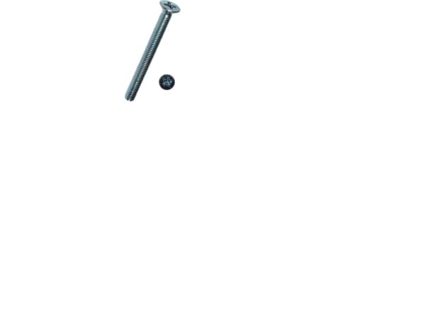 Koneruuvi M4x20 mm DIN 965 sinkitty, uppokanta Phillips-uralla PH2 - (100 kpl)