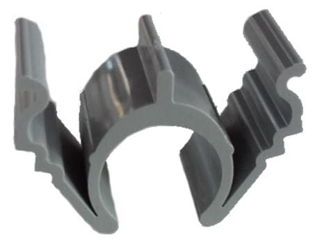 Rille clips PRO.Til fastgørelse af 20 mm rør i udfræste riller. Medium flex. - (50 stk.)