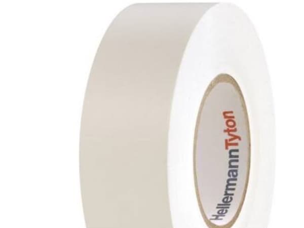 Teippi PVC-vinyyli valkoinen 0,18x19mmx20m kaapeleiden ja johtojen eristämiseen