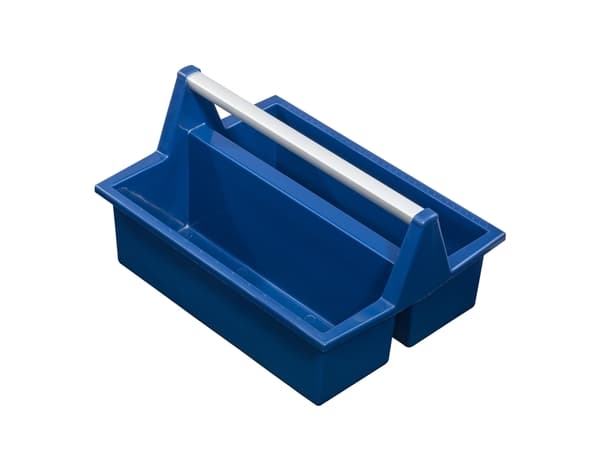 Allit Toolbox Carry 40. Avoin työkalulaatikko, jossa on 2 lokeroa ja alumiinikahvat iskunkestävää muovia.