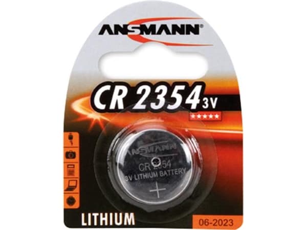Electronic batteri Lithium 3,0V, 550mAh, CR2354 Ø23,0mm, højde 5,4mm - (10 stk.)
