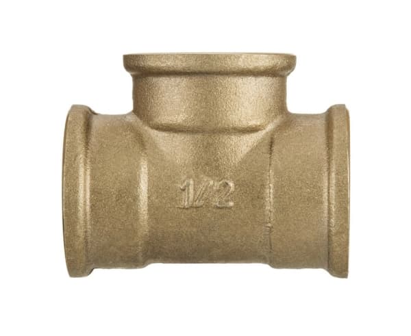 MESSING KOPLING TEE HUNNTRÅD 1/2&#039;&#039;&#039;&#039;