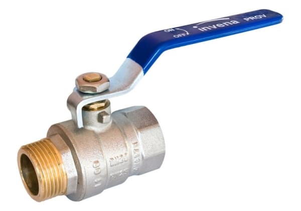 Invena Ball valve 1/2" heavy type PROV with steel lever internal/external thread ZK-63-015