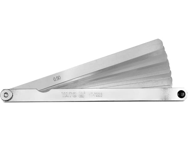 Yato YT-7223, Hopea, 0.05,0.06,0.07,0.08,0.09,0.1,0.15,0.2,0.25,0.3,0.35,0.4,0.45,0.5 mm, 1 kpl, 200 mm