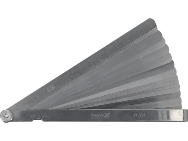 Yato YT-7223, Hopea, 0.05,0.06,0.07,0.08,0.09,0.1,0.15,0.2,0.25,0.3,0.35,0.4,0.45,0.5 mm, 1 kpl, 200 mm