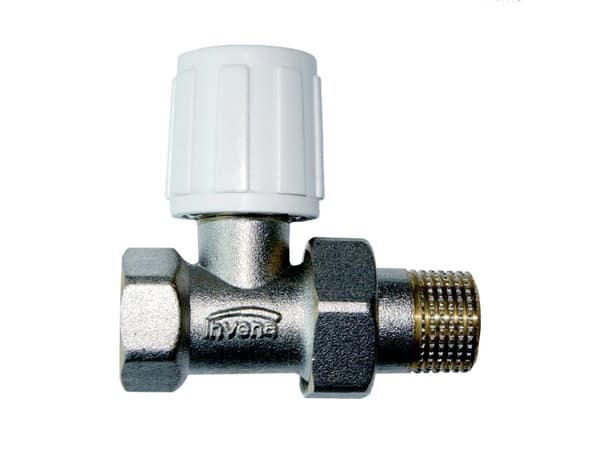 Invena Radiatorventil med skruvanslutning för stålrör rak 1/2" CZ-50-P15