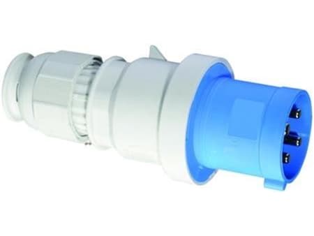 Cee Stikprop H9 250V AC 63A 4Polet Blå med multigrip kabelaflastning, Forniklet IP44 Polyamid