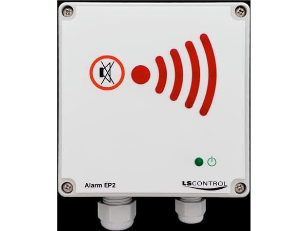 LS CONTROL VentilationAlarm EP2 (ES1162) 230V, monitoimihälytin sisäänrakennetulla paineanturilla 9-2500 Pa ja 0-10V signaalilla ulkoiselle anturille