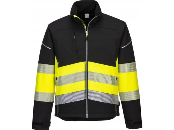 Portwest Porwest Porwest SOFTSHELL SAFETY JACKET PW375BKY KOKO XXL