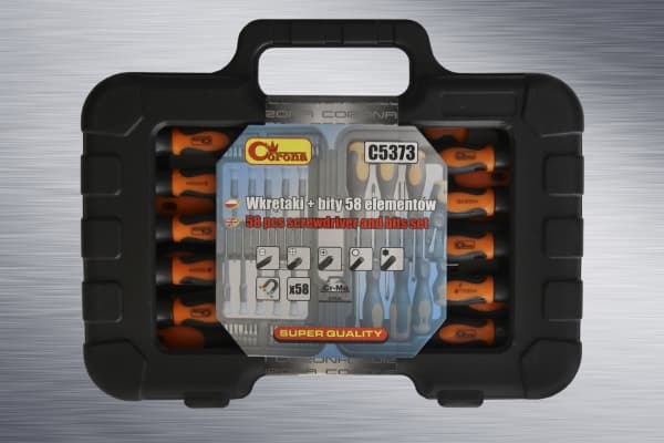 Corona skruvmejslar och bits 58 artiklar + fodral - C5373