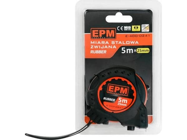 EPM målebånd Gummi 5m*25mm (E-400-0241)