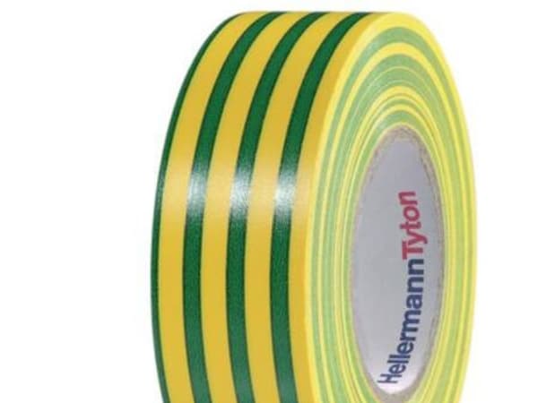 TAPE PVC GRØN/GUL 19MMX20M.