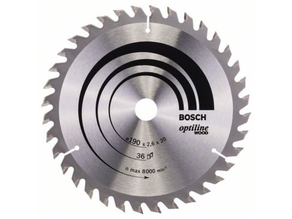 Bosch RUNDSAVKLINGE OPTILINE 190X2,6X20MM 36T