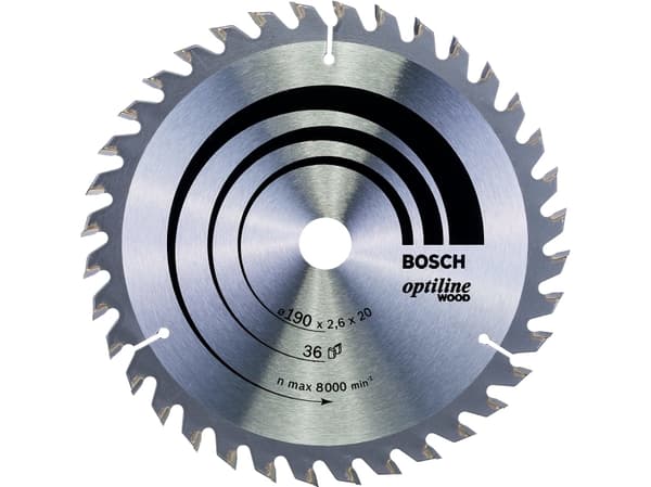 Bosch RUNDSAVKLINGE OPTILINE 190X2,6X20MM 36T