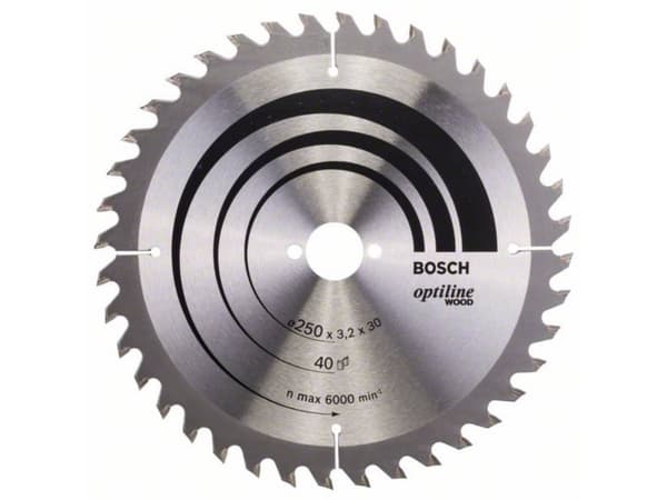 Bosch RUNDSAVKLINGE OPTILINE 250X3,2X30MM 40T 40T