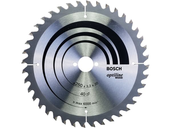 Bosch RUNDSAVKLINGE OPTILINE 250X3,2X30MM 40T 40T