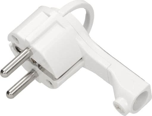 Orno 2P+Z Uni-Schuko flat stickpropp med handtag vit OR-AE-1379/W