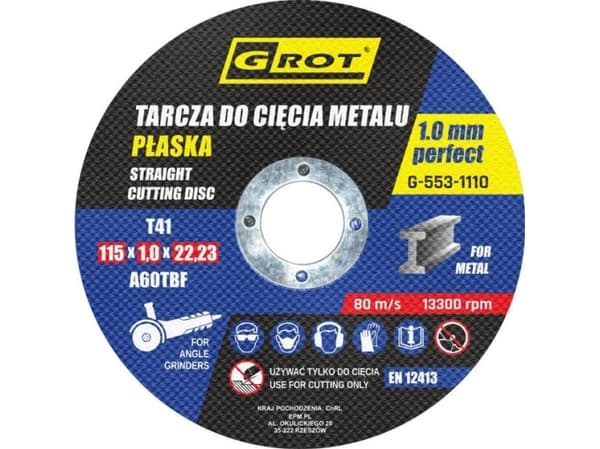 FLAT SHIELD T1A 115*1,0*22 PAKKE MED 10 STK.