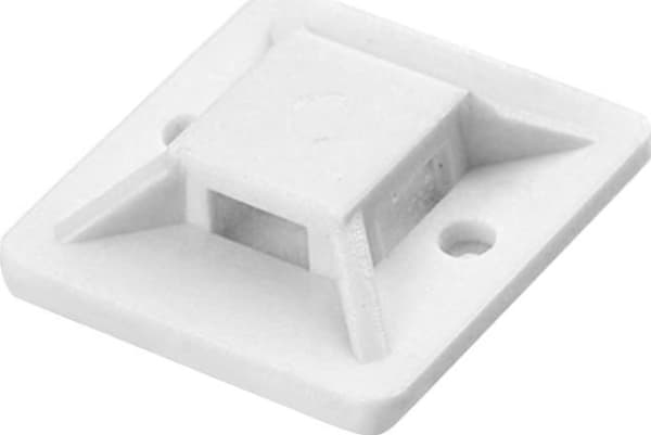 Orno Kaapelinsidontatuki, itseliimautuva, 30x30 mm, valkoinen, 10 kpl