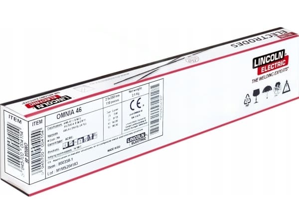 Lincoln Electric RUTILO ELEKTRODAS 2,5 mm 350 mm 2,1 kg OMNIA 46 LINCOLN ELECTRIC