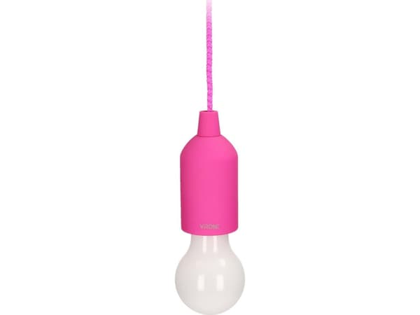 Hanging lamp Orno Battery night lamp on a string 1W LED, 3 x AAA, pink