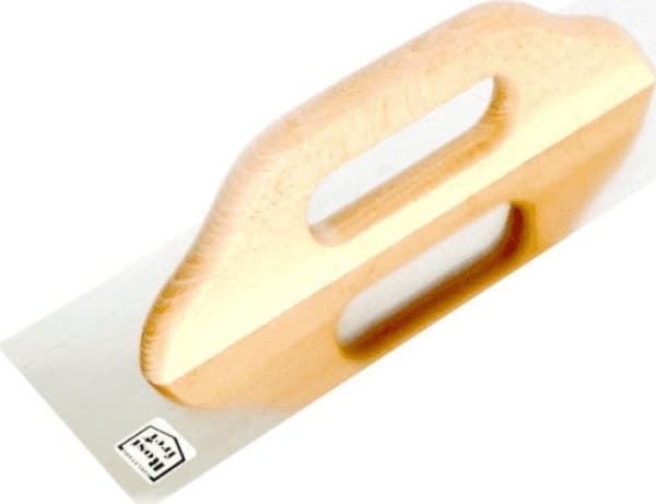 EPM smooth stainless steel trowel wooden handle 380x130mm (E-323-6380)