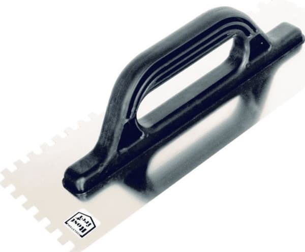 EPM stainless steel notched trowel 380x130mm tooth 6x6 (E-323-0382)