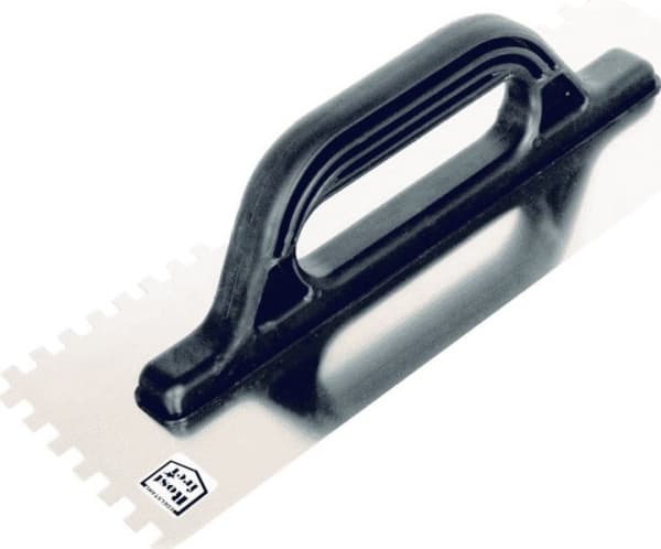EPM stainless steel notched trowel 320x130mm tooth 6x6 (E-323-0322)