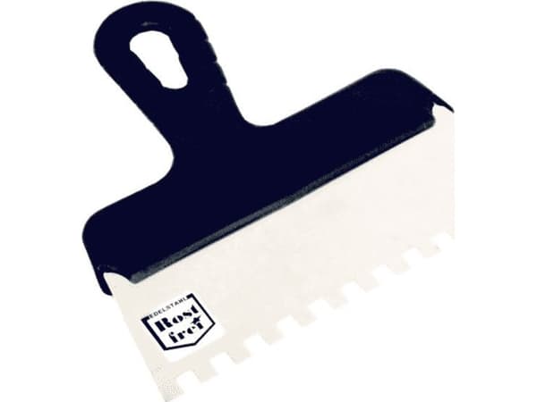 EPM stainless steel trapezoidal putty knife 250mm tooth 8x8 (E-324-3253)