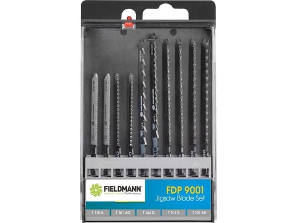Fieldmann FDP 9001, Kuviosahanterä, Metalli, Puu, Musta, Harmaa, 10 kpl