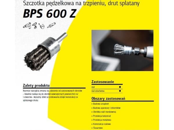 Klingspor K. BØRSTEBØRSTE 19 mm BPS600Z UTSKRIFT GRECANY RUSTFRITT