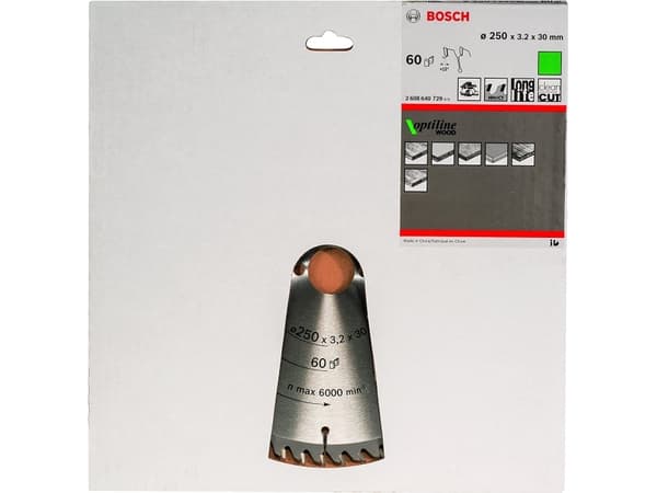 Bosch RUNDSAVKLINGE OPTILINE 250X3,2X30MM 60T 60T