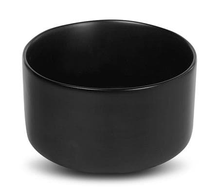BLUE LABEL Keramisk bowl håndvask uden hanehul og overløb - 22x22x13 cm - mat sort