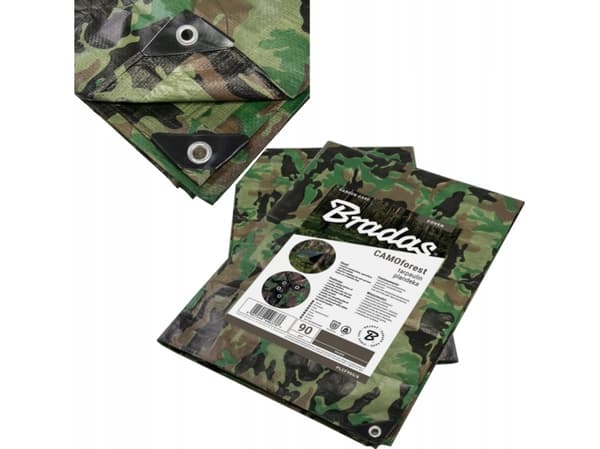 Presenning Bradas CAMOforest kamuflasjepresenning 3 x 3m 90 g.