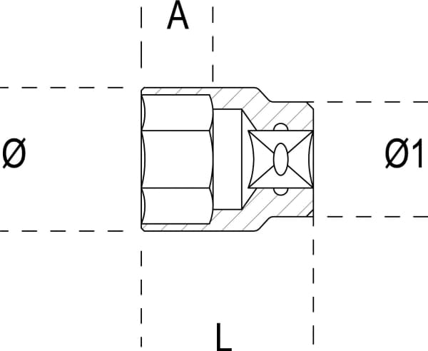 Beta Tools Nasadka 6-kątna 1/2" 17mm (920A/17)