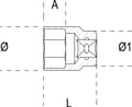 Pikkukuva 3 / 3: Beta Tools Nasadka 6-kątna 1/2" 17mm (920A/17)