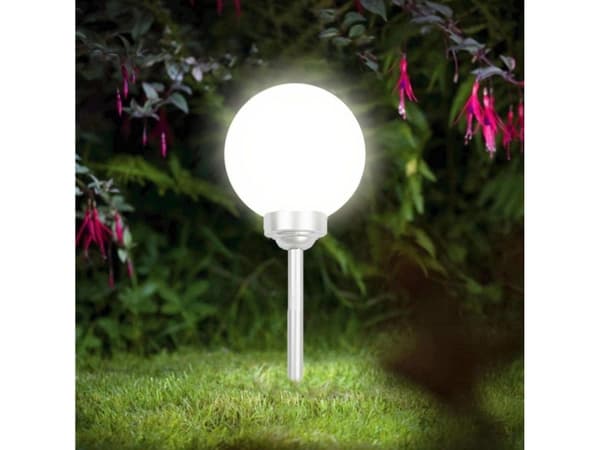 Saska Garden Solar Garden Lamp Milky Globe dia. 20cm 4LED